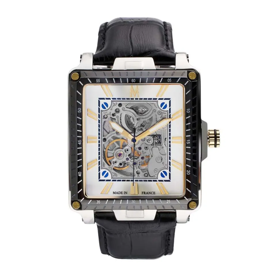 Montre Montignac Square Automatique Argenté
