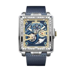 Montre Montignac Square Bleu