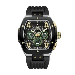 Montre Montignac Tonneau Chrono Noir