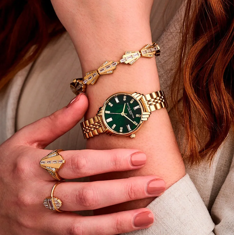 Montre Olivia Burton Art Deco Vert