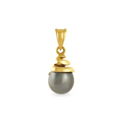 Pendentif Acme Or Jaune Perle De Culture De Tahiti