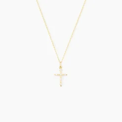 Pendentif Ageda Croix Or Jaune Oxyde De Zirconium