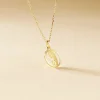 Marc Orian Pendentifs|Cadeaux Baptême > Pendentif Amaria Vierge Rond Diamante Or Jaune
