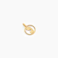 Marc Orian Pendentifs|Cadeaux Baptême > Pendentif Amaria Vierge Rond Diamante Or Jaune
