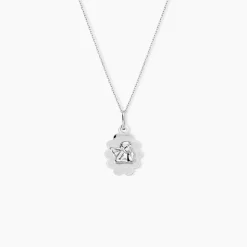 Pendentif Ange Nuage Or Blanc