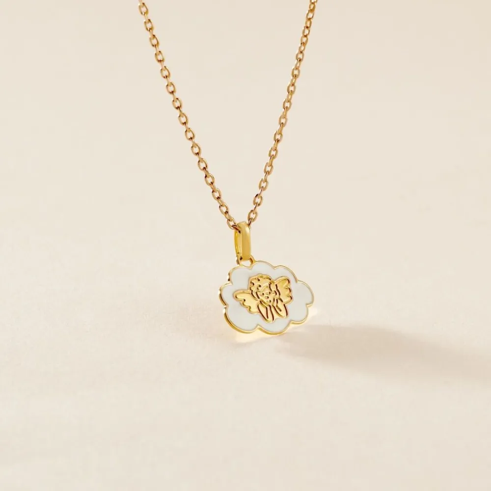 Marc Orian Pendentifs|Pendentifs Personnalisés > Pendentif Ange Nuage Or Jaune