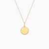 Marc Orian Pendentifs|Pendentifs Personnalisés > Pendentif Ange Rond Cisele Or Jaune