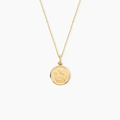 Marc Orian Pendentifs|Pendentifs Personnalisés > Pendentif Ange Rond Or Jaune