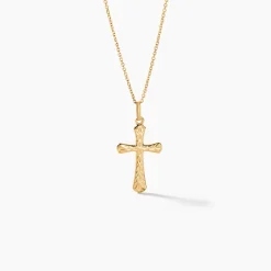 Marc Orian Pendentifs|Bijoux Homme > Pendentif Annais Croix Striee Or Jaune