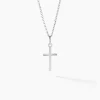 Marc Orian Pendentifs|Cadeaux Communion > Pendentif Bathilde Croix Striee Or Blanc