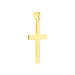 Pendentif Benny Croix Ciselee Or Bicolore