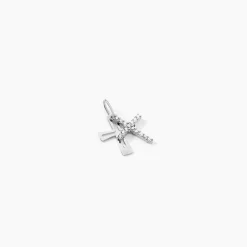Marc Orian Bijoux Zirconium|Pendentifs > Pendentif Canice Croix Or Blanc Oxyde De Zirconium