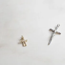 Marc Orian Bijoux Zirconium|Pendentifs > Pendentif Canice Croix Or Jaune Oxyde De Zirconium