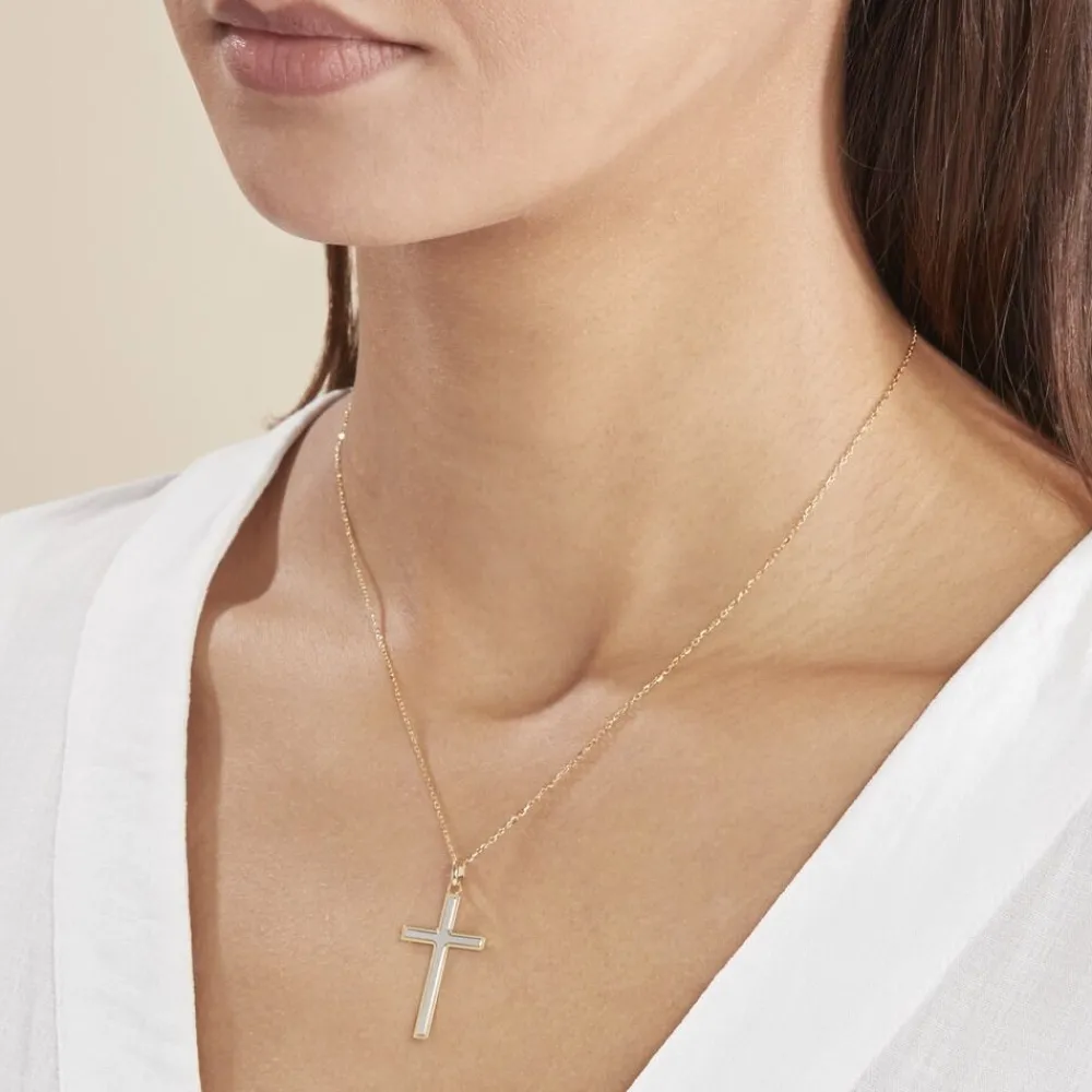 Marc Orian Pendentifs|Bijoux Homme > Pendentif Casey Croix Or Bicolore