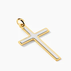 Marc Orian Pendentifs|Bijoux Homme > Pendentif Casey Croix Or Bicolore