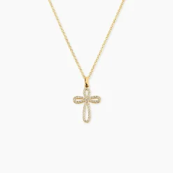 Marc Orian Bijoux Zirconium|Pendentifs > Pendentif Chastity Or Jaune Oxyde De Zirconium