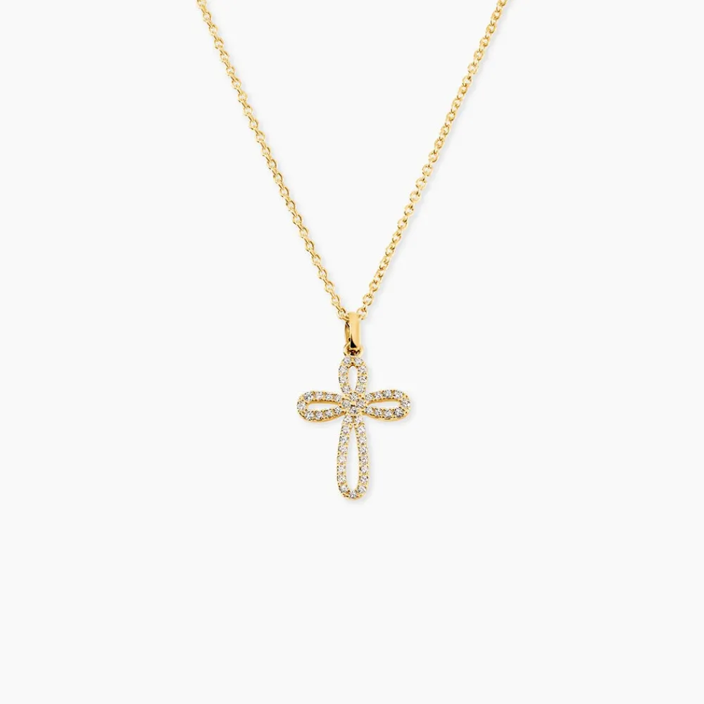 Marc Orian Bijoux Zirconium|Pendentifs > Pendentif Chastity Or Jaune Oxyde De Zirconium