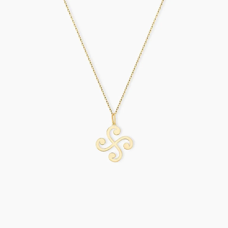 Pendentif Cobeia Croix Basque Or Jaune