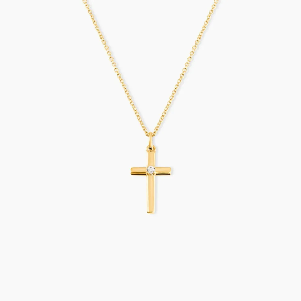 Pendentif Cornell Or Jaune Oxyde De Zirconium