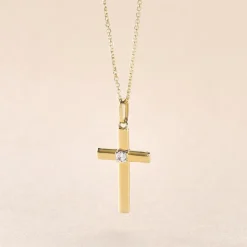 Pendentif Cornell Or Jaune Oxyde De Zirconium