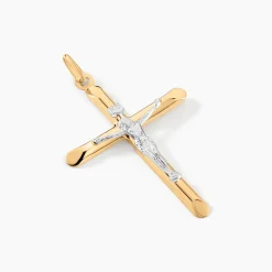Marc Orian Pendentifs|Bijoux Homme > Pendentif Damian Croix Or Bicolore