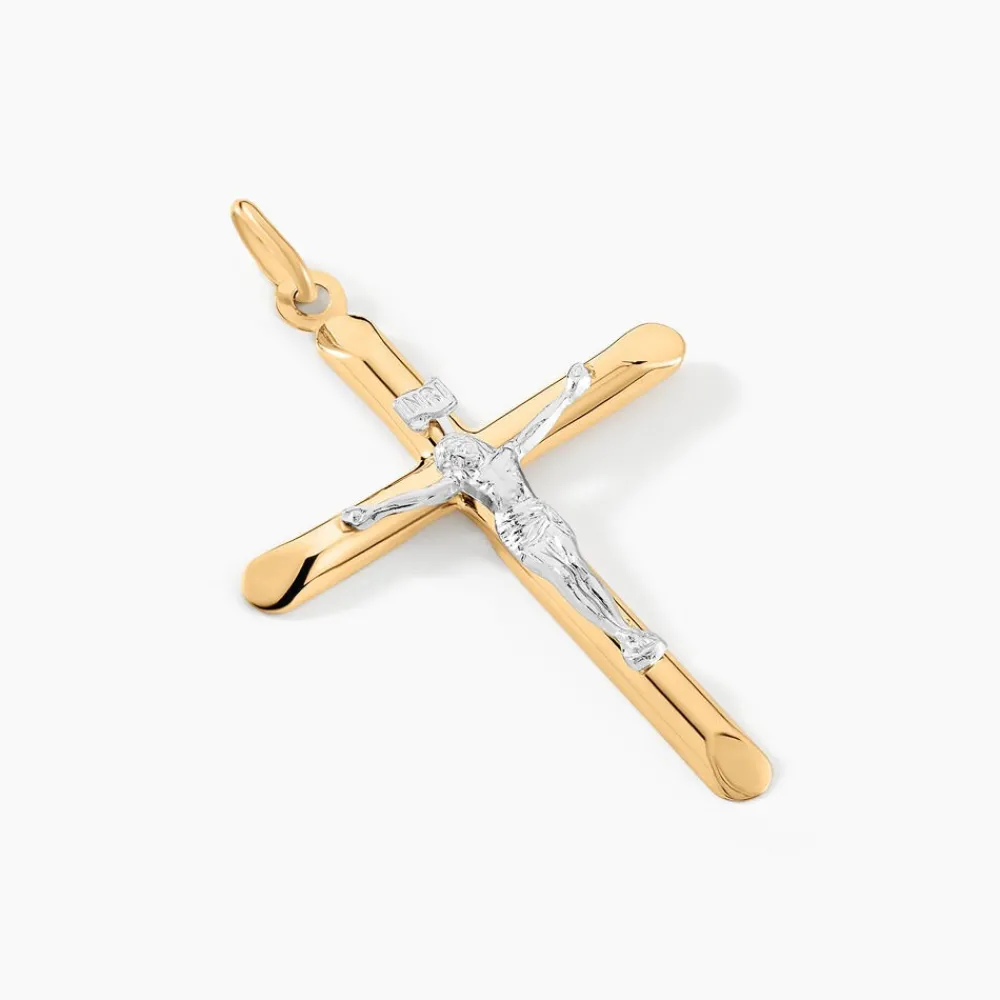 Marc Orian Pendentifs|Bijoux Homme > Pendentif Damian Croix Or Bicolore