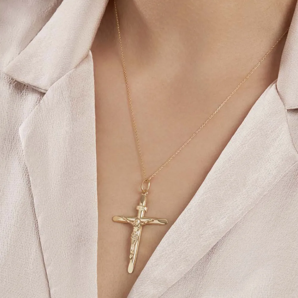 Marc Orian Pendentifs|Bijoux Homme > Pendentif Damian Croix Or Bicolore