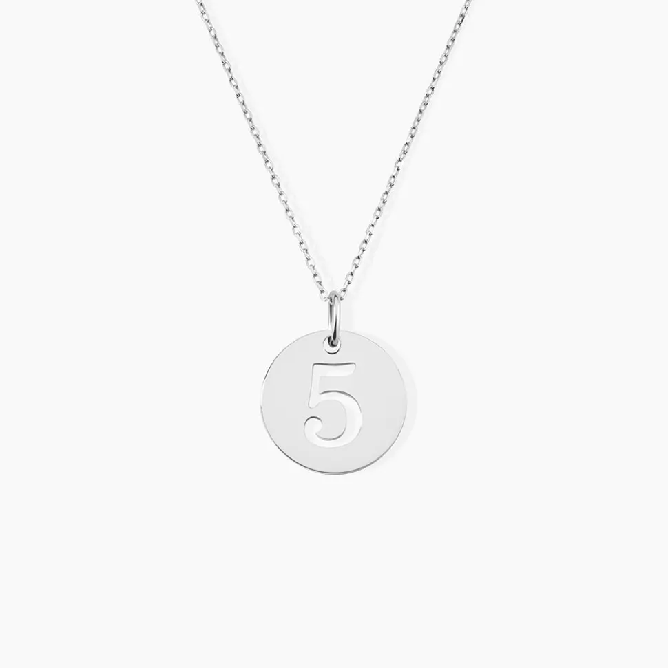 Pendentif Efiso Argent Blanc