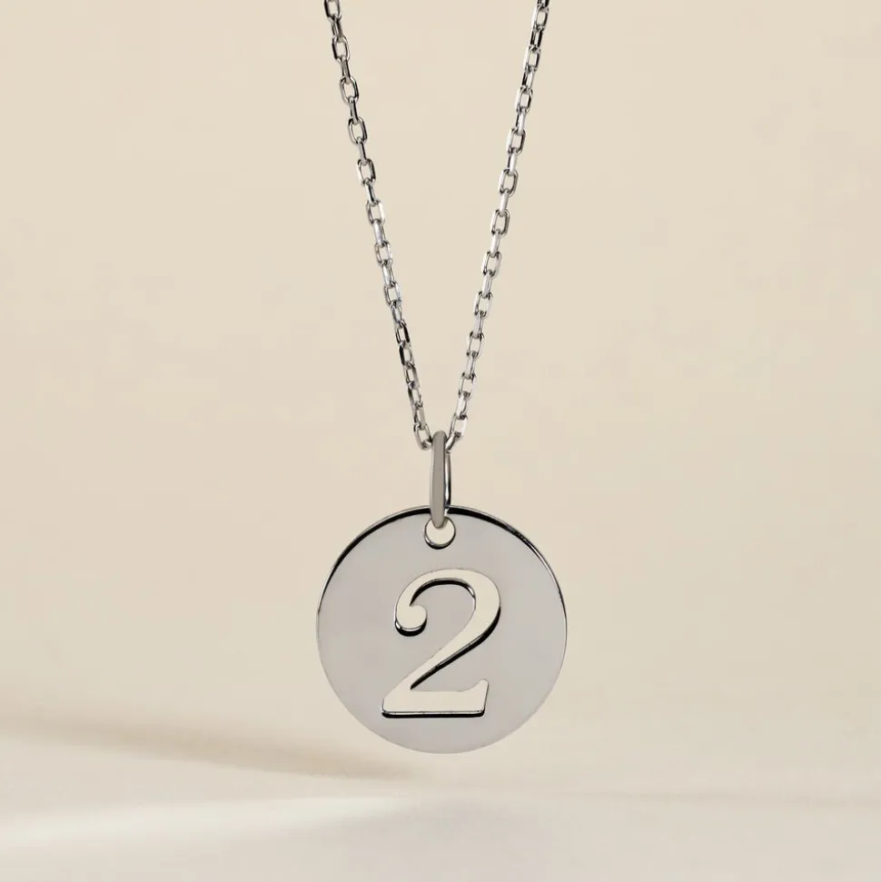 Pendentif Efiso Argent Blanc