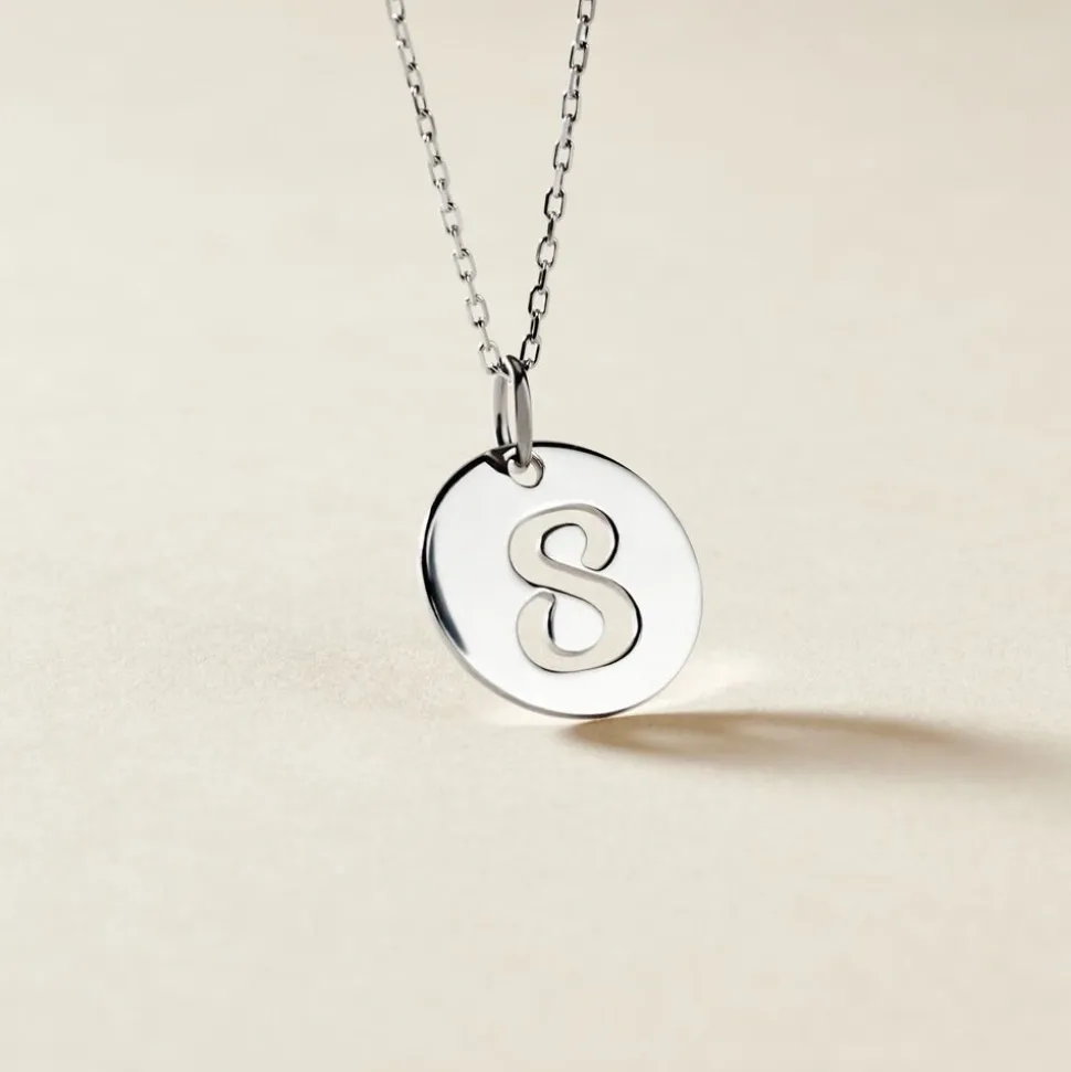 Pendentif Efiso Argent Blanc