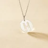 Pendentif Elio H Argent Blanc