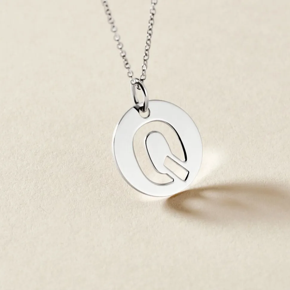 Pendentif Elio Q Argent Blanc