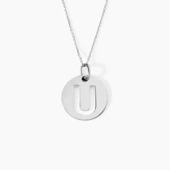 Pendentif Elio U Argent Blanc