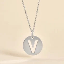 Pendentif Elio V Argent Blanc