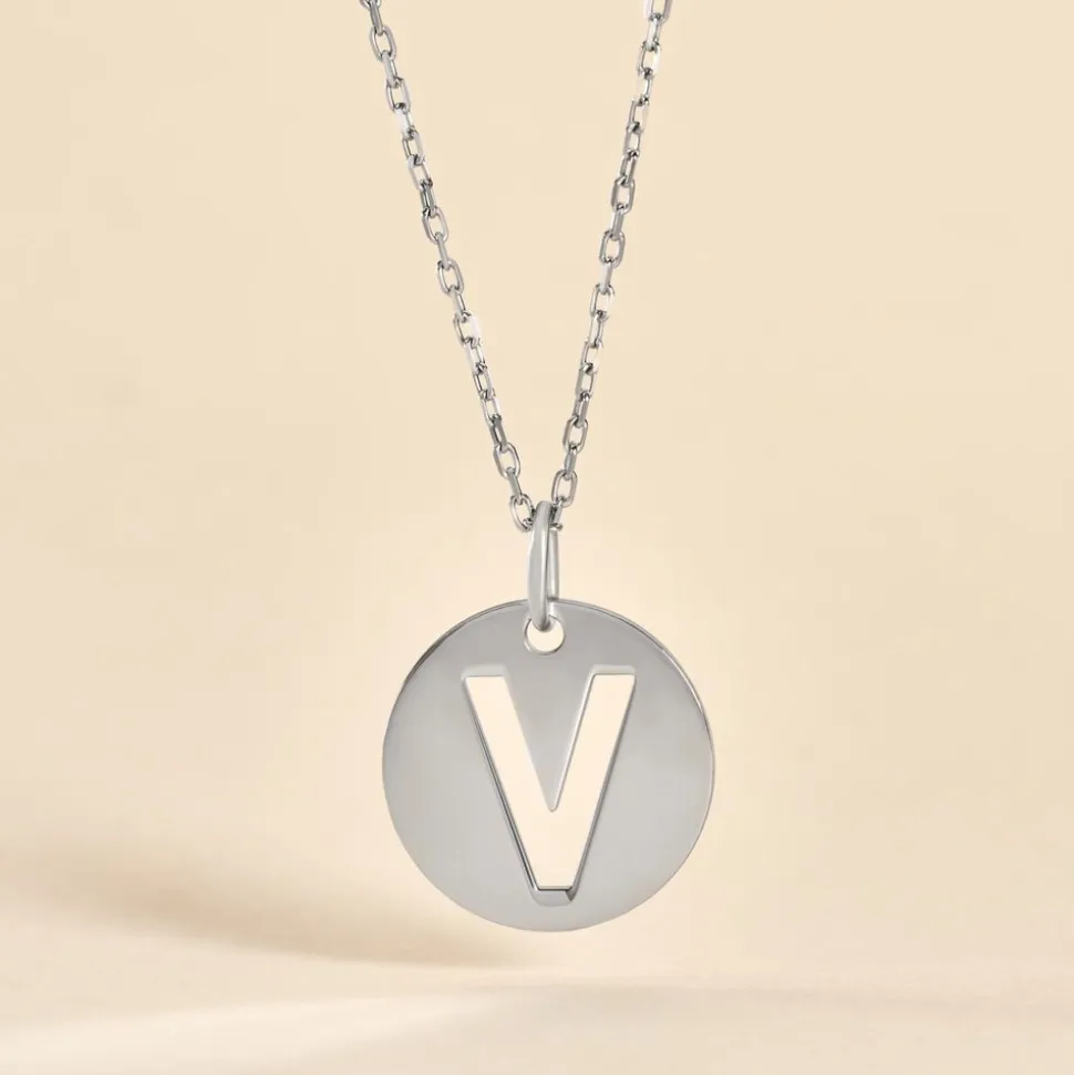 Pendentif Elio V Argent Blanc