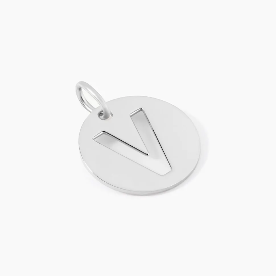 Pendentif Elio V Argent Blanc