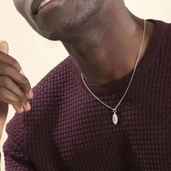 Marc Orian Pendentifs|Bijoux Homme > Pendentif Elrick Argent Blanc