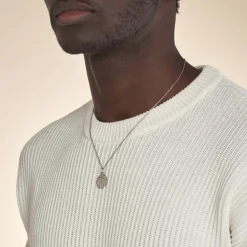 Pendentif Elyas Argent Blanc