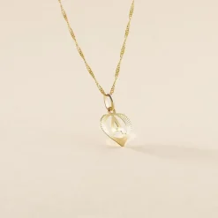 Marc Orian Pendentifs|Pendentifs > Pendentif Eudocie Coeur Lettre Or Jaune