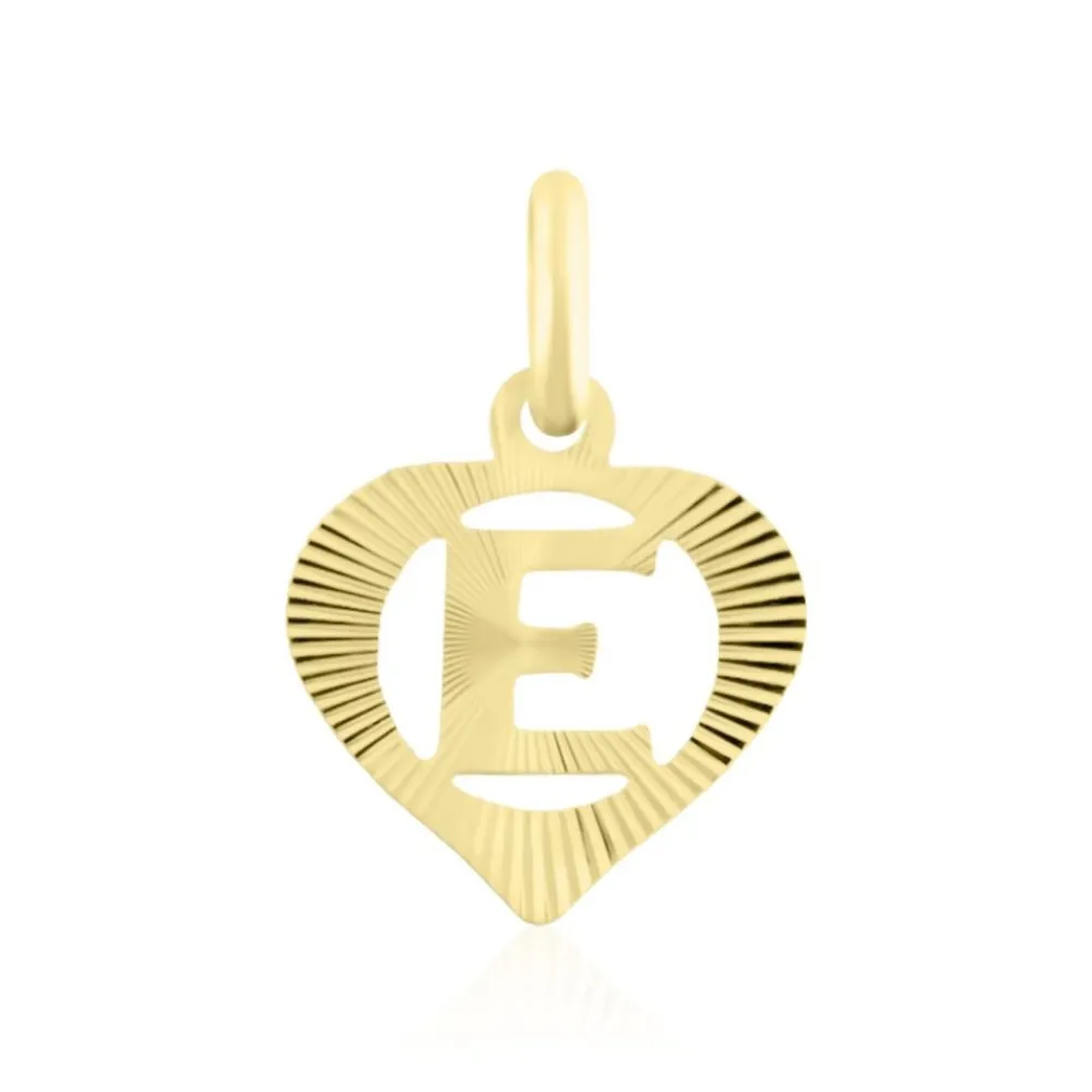 Marc Orian Pendentifs|Pendentifs > Pendentif Eudocie Coeur Lettre Or Jaune