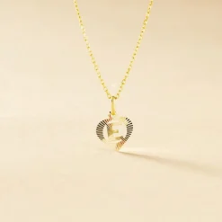Marc Orian Pendentifs|Pendentifs > Pendentif Eudocie Coeur Lettre Or Jaune