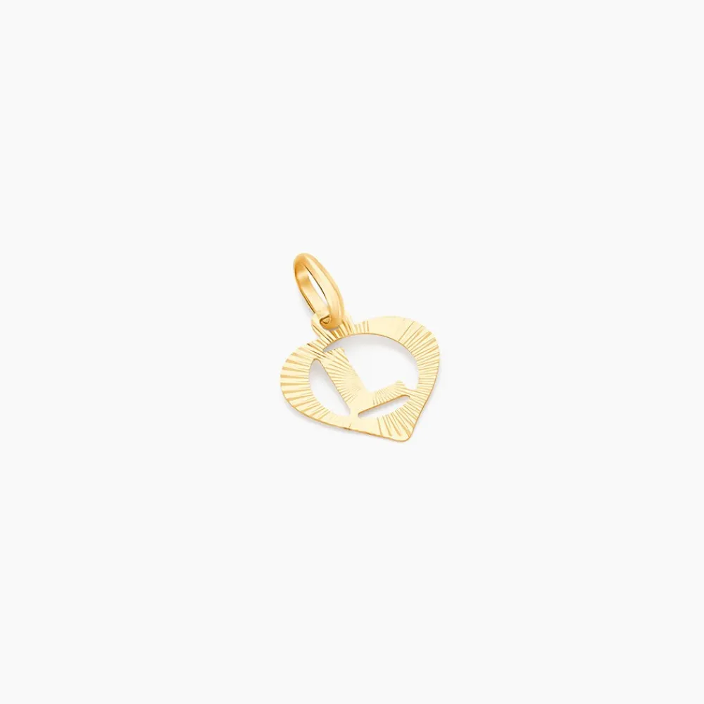 Marc Orian Pendentifs|Pendentifs > Pendentif Eudocie Coeur Lettre Or Jaune