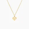 Pendentif Eudocie Coeur Lettre Or Jaune