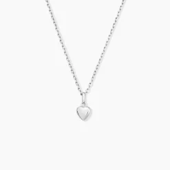 Marc Orian Pendentifs|Pendentifs > Pendentif Eudocie Coeur Lisse Or Blanc