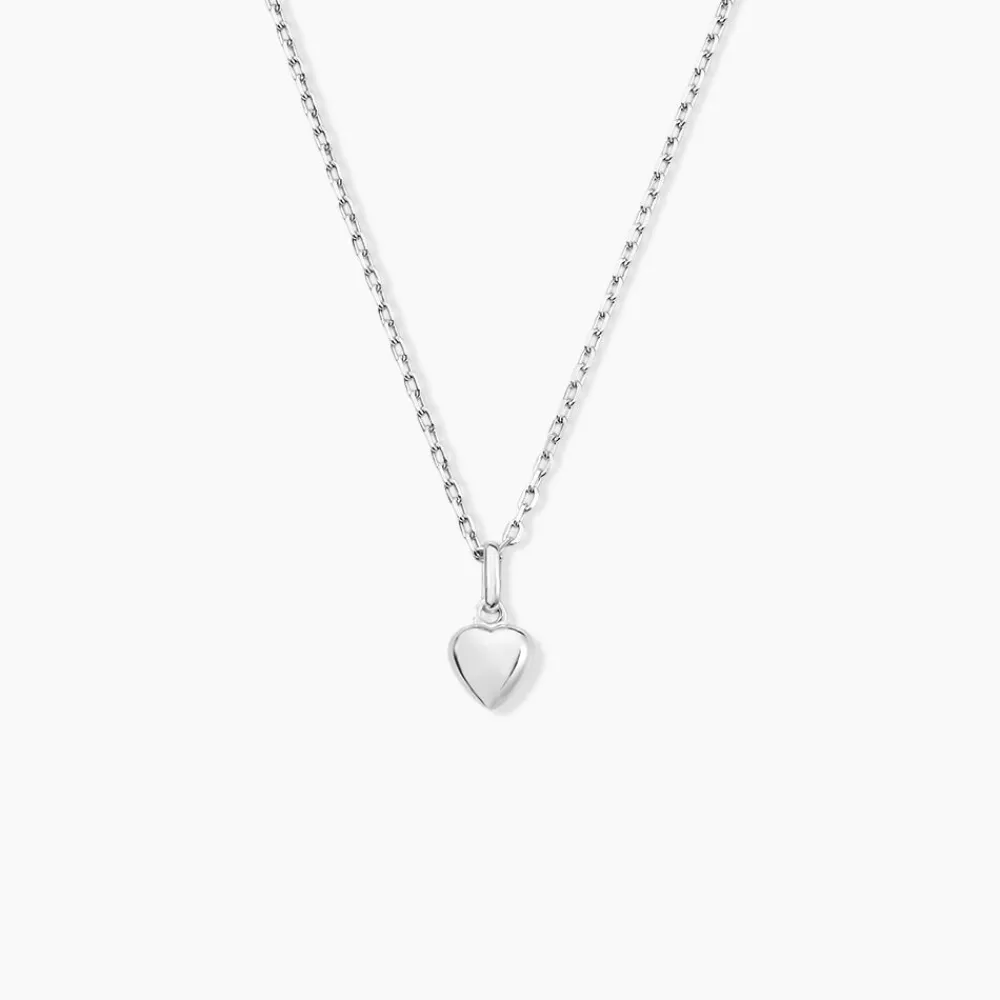 Marc Orian Pendentifs|Pendentifs > Pendentif Eudocie Coeur Lisse Or Blanc