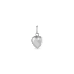 Pendentif Eudocie Coeur Lisse Or Blanc