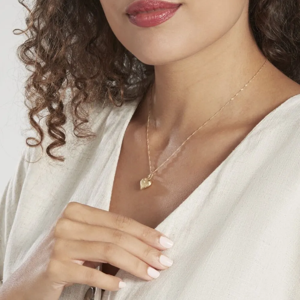 Marc Orian Pendentifs|Pendentifs > Pendentif Eudocie Coeur Mat Et Brillant Or Jaune