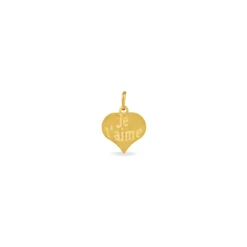 Pendentif Eudocie Coeur Message Or Jaune