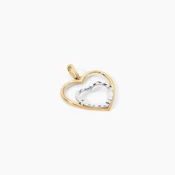 Marc Orian Idées Cadeaux Femme|Bijoux Or > Pendentif Eudocie Double Coeurs Or Bicolore