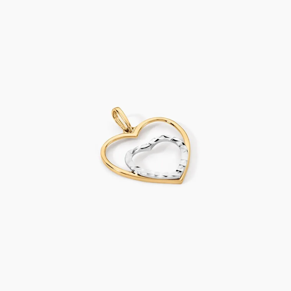 Marc Orian Idées Cadeaux Femme|Bijoux Or > Pendentif Eudocie Double Coeurs Or Bicolore
